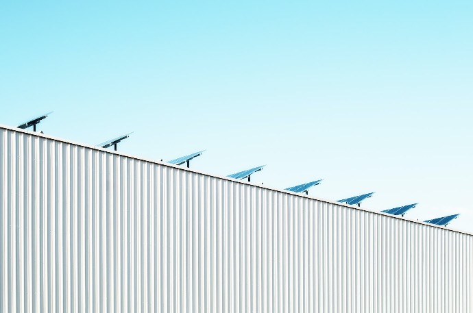 parabolic antenna on white roof